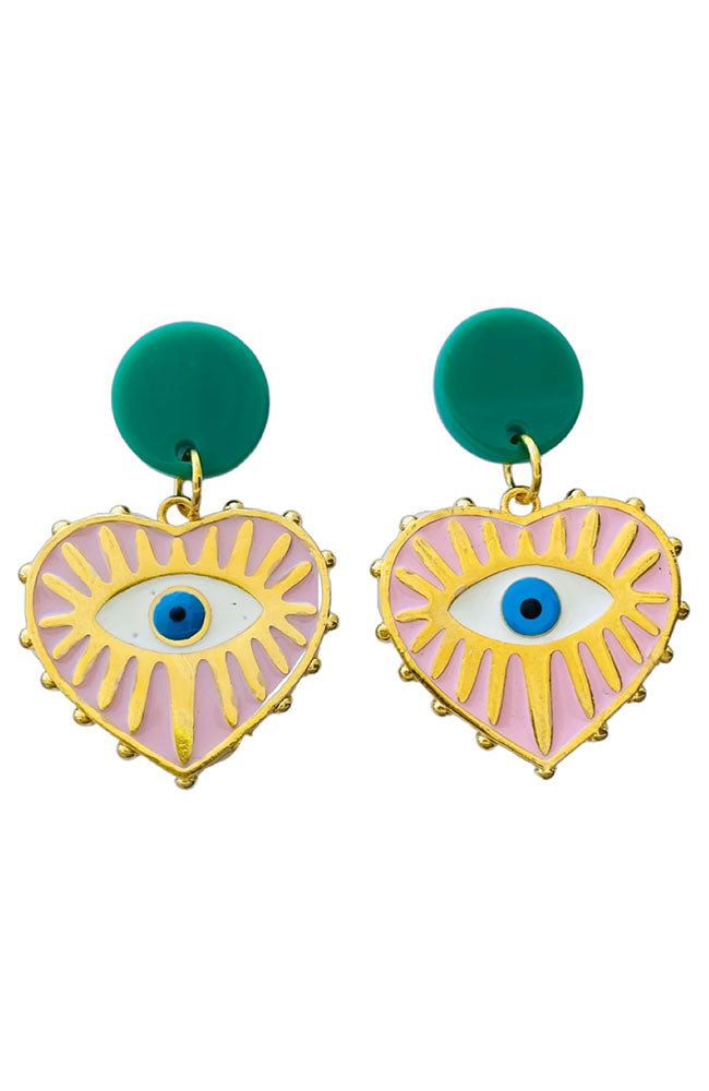 EE Earrings Pink Turquoise