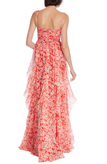 Print Cascade Dress