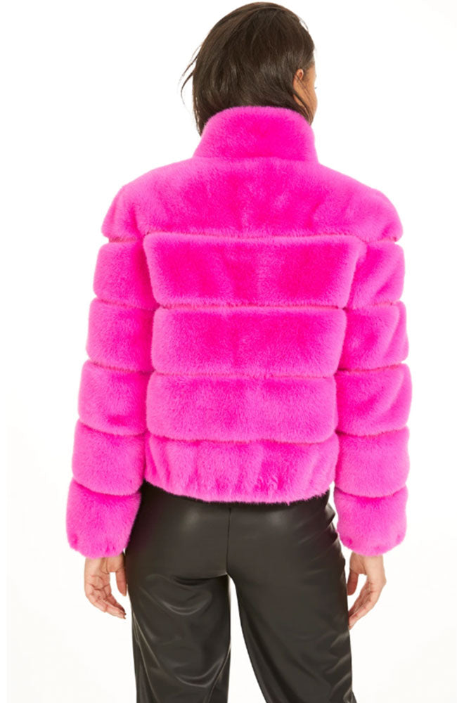 Jodi Paneled Fur Bomber