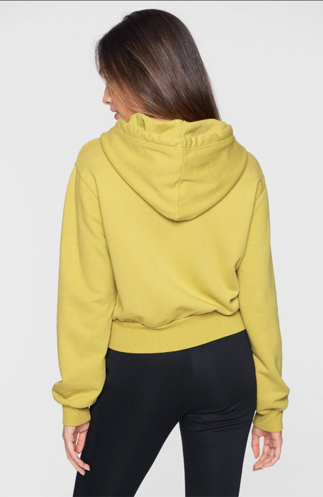 Crop Zip Hoodie in Dijon with GG Patch
