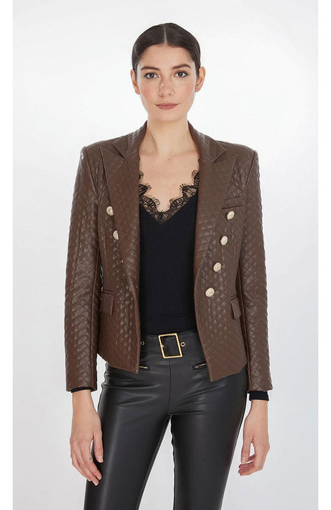 Angie Vegan Leather Blazer