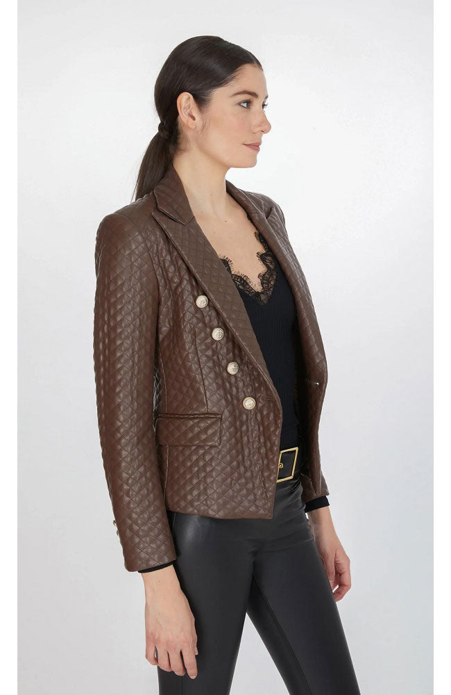 Angie Vegan Leather Blazer