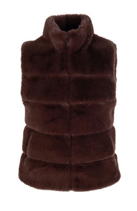 Roxanne Faux Fur Vest in Black