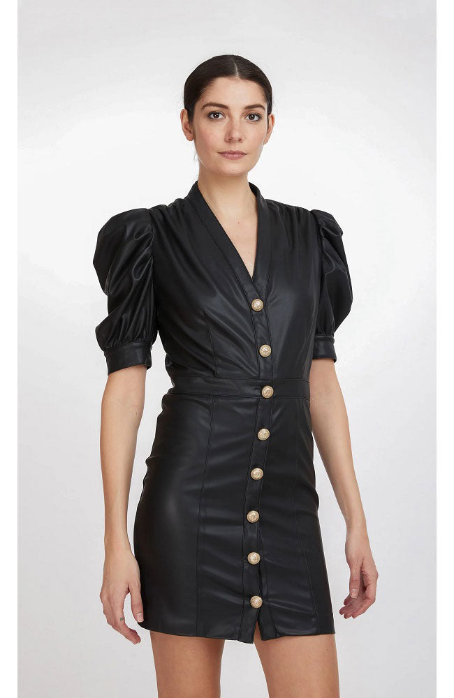 Janet Vegan Leather Dress