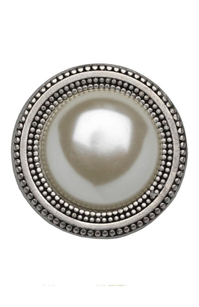 Silver Pearl Scarf Pin