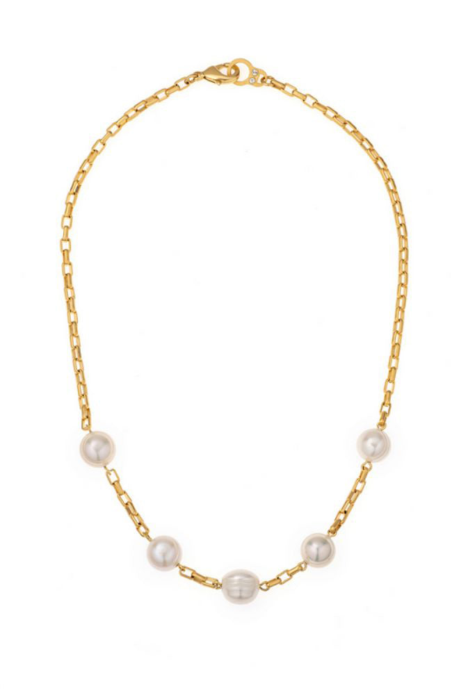 17" Loire Chain White FW Pearls