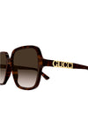 Gucci Script Gold Logo Sunglasses