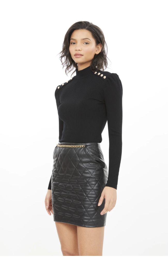 Fergie Ribbed Mock Neck