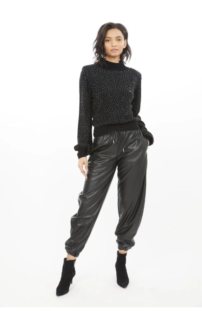 Dany Vegan Leather Jogger