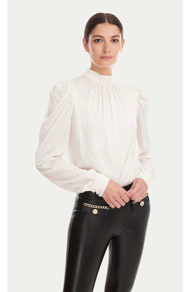 Rosalia Crystal Mock Neck