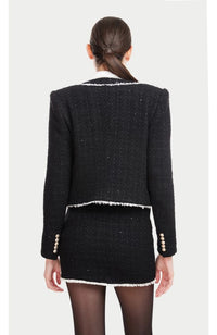Serena Contrast Tweed Jacket