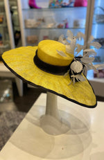 Hat Yellow Black White