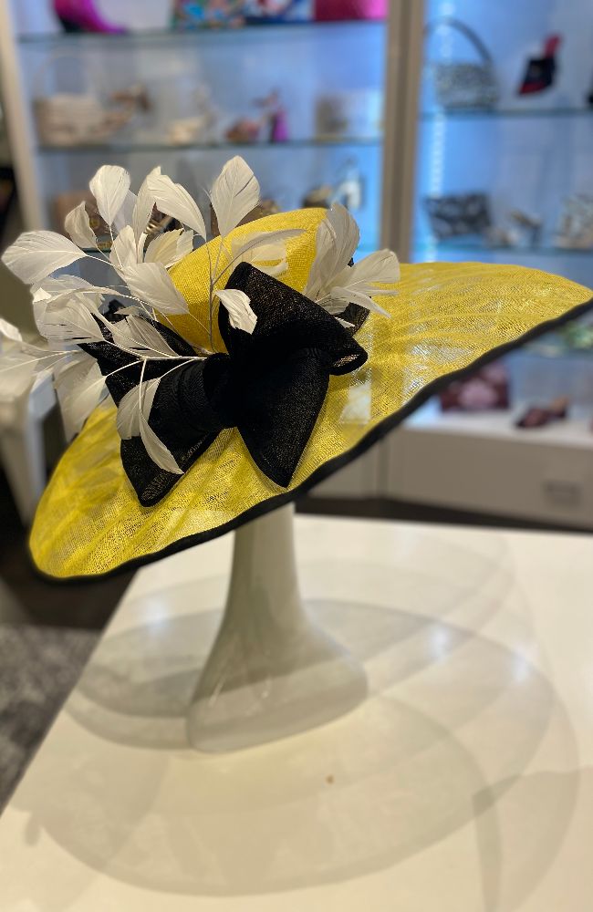 Hat Yellow Black White
