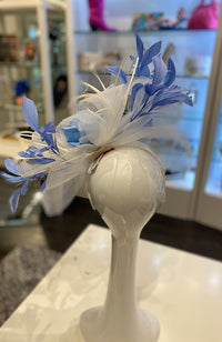 Fascinator White Baby Blue