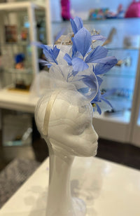 Fascinator White Baby Blue