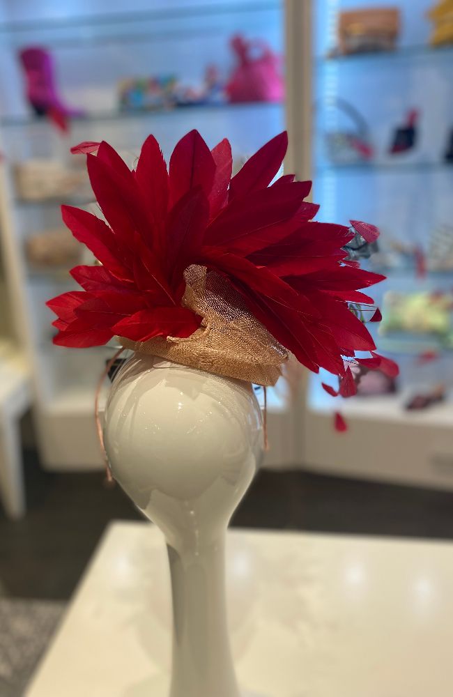 Fascinator Red Accents