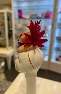 Fascinator Red Accents