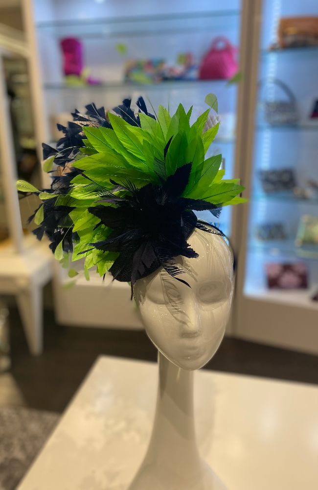Fascinator Navy Lime