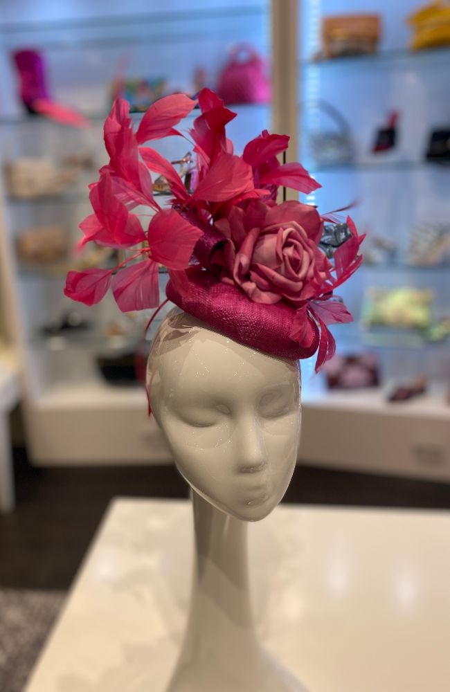 Fascinator Rose Rouge