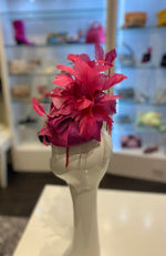 Fascinator Rose Rouge