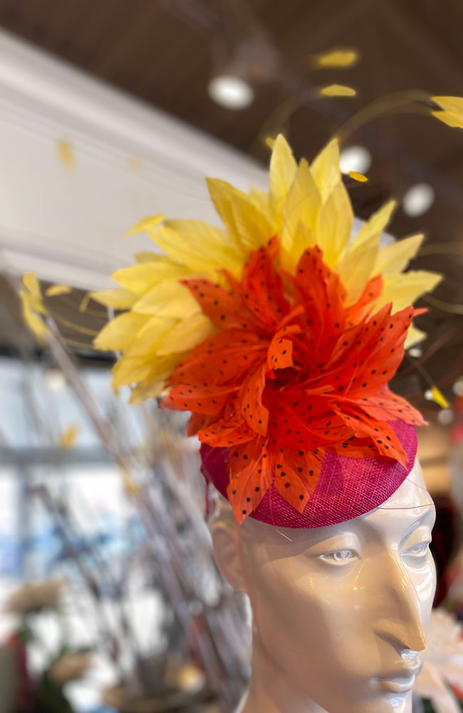 Fascinator Coral Yellow