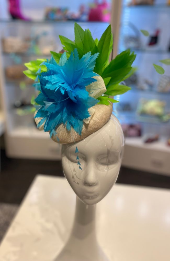 Fascinator Cream Turq. Lime