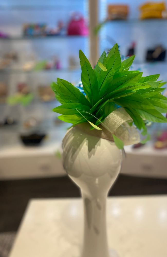 Fascinator Cream Turq. Lime