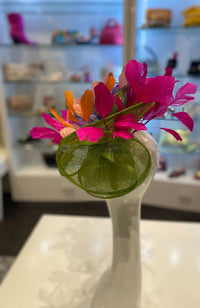 Fascinator Green Pink Blue