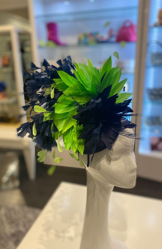 Fascinator Navy Lime
