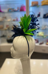 Fascinator Navy Lime