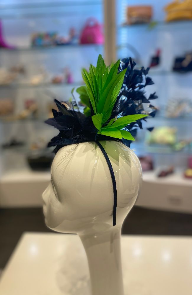 Fascinator Navy Lime