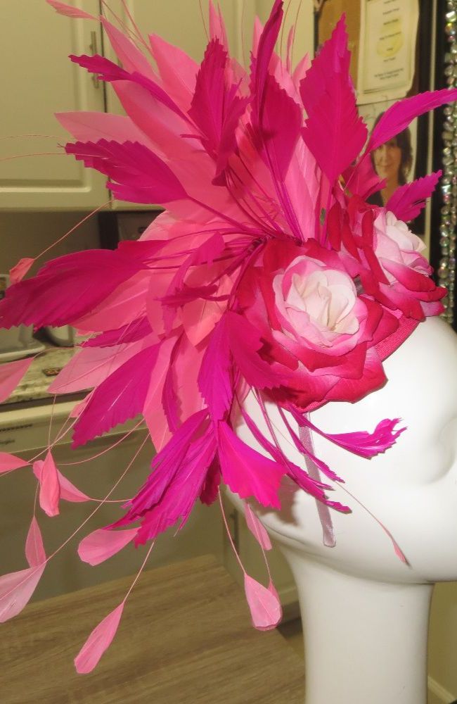 Fascinator Hot Pink Light Pink