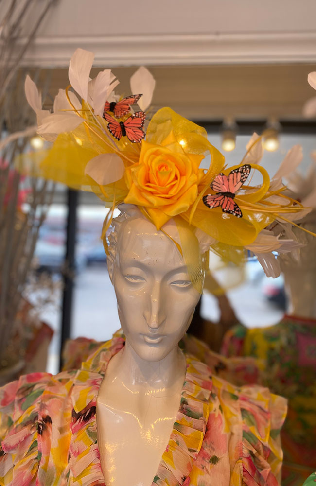Fascinator Yellow Butterflies