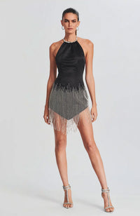 Eos Dress in Black Silver