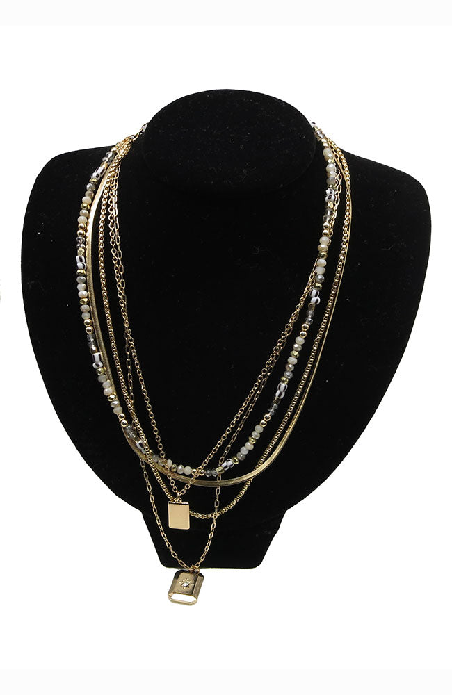 28" Multi Strand Gold Necklace