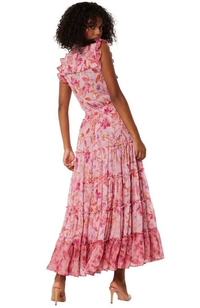 Trina Dress Fire Florals