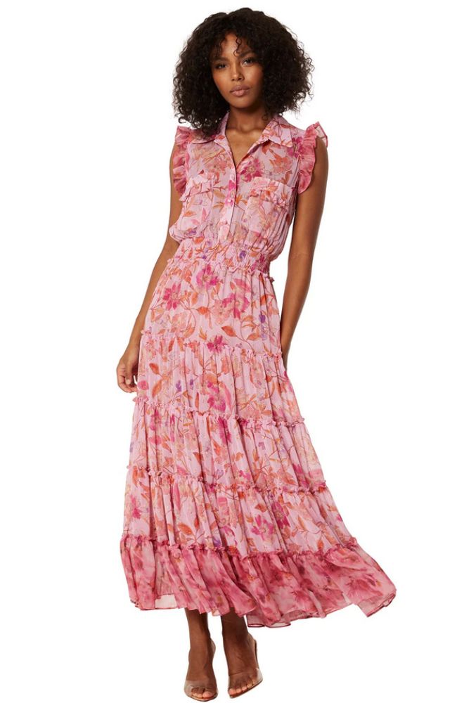 Trina Dress Fire Florals