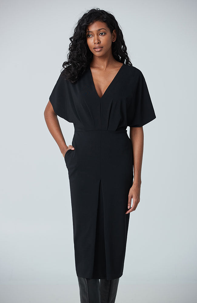 Crew Neck Batwing Dress TS