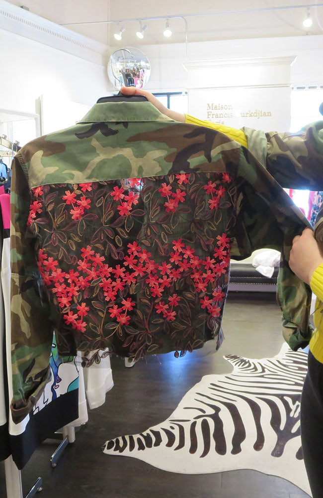 Gr Camo Cropped Ditsy Flower