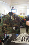 Gr Camo Crop Burgandy Sequin