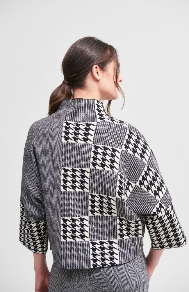 Herringbone Mock Neck Top