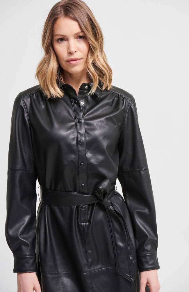 Faux Leather Dress