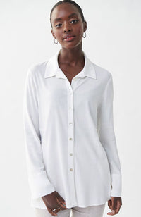 Long Sleeve Button Up Long Blouse