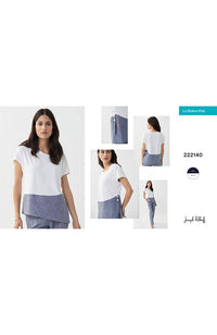 Asymetrical Colorblock Short Sleeve Pullover