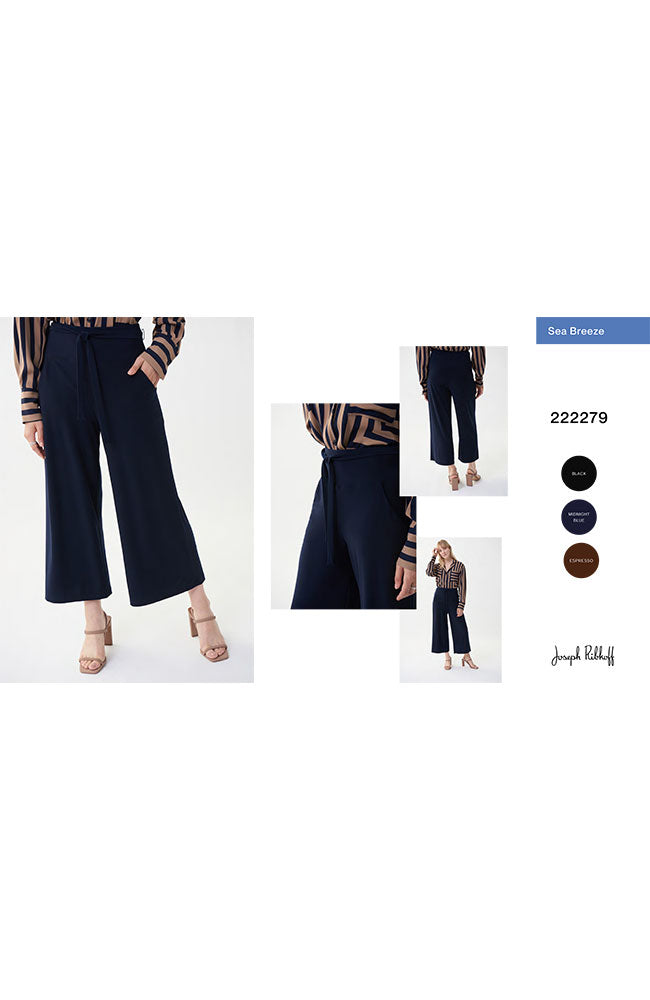 Tie Waist Flare Leg Capri