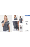 Side Rouched Stripe Top