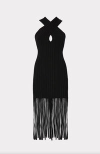Cross Front Fringe Dress