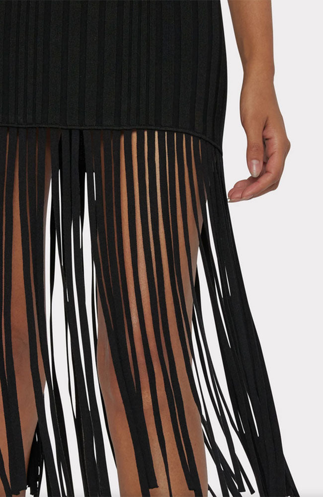 Cross Front Fringe Dress