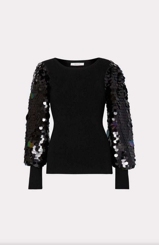 Paillette Sleeve Sweater