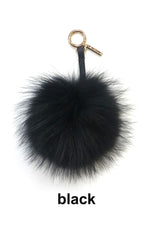 Raccoon Pom Keychain